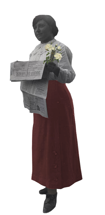 mujer leyendo el diario